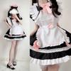 Sweet Maid Outfit Women Anime Maid Costume Fancy Dress Cosplays Costume Maid Dress with Sock Headwear Apron Bustel