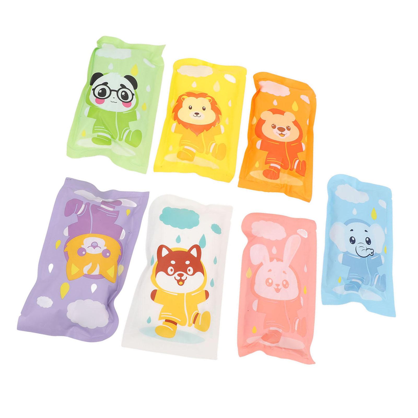 

7 шт одноразовых детских дождевых пончо с капюшоном на шнурке и эластичными рукавами, водонепроницаемые, прозрачные