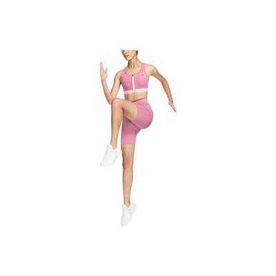 Dri-Fit Colorblock Mittlerer Halt Gepolstert Reißverschluss vorne Sport-BH Damen Unterwäsche Hellbeere FJ7721-634