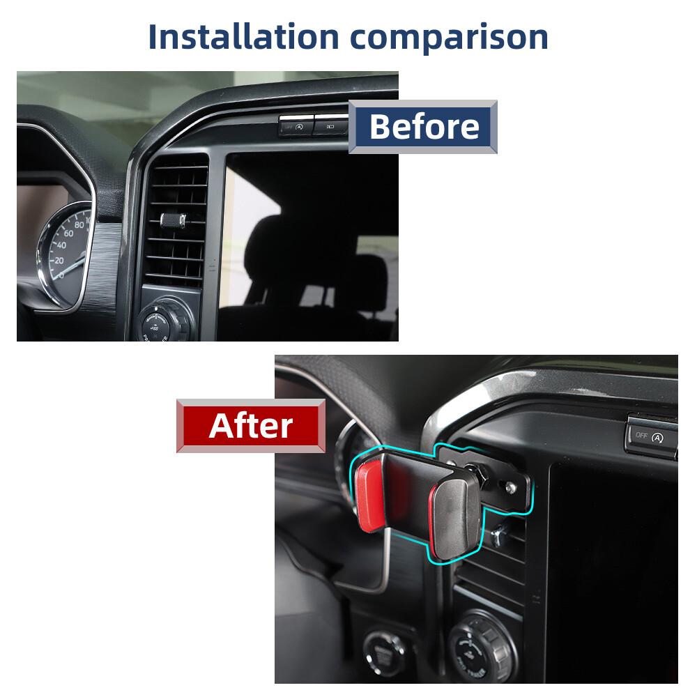 Red AC Air Vent Phone Holder Cellphone Bracket Stand for Ford F150 2015-2020 USA