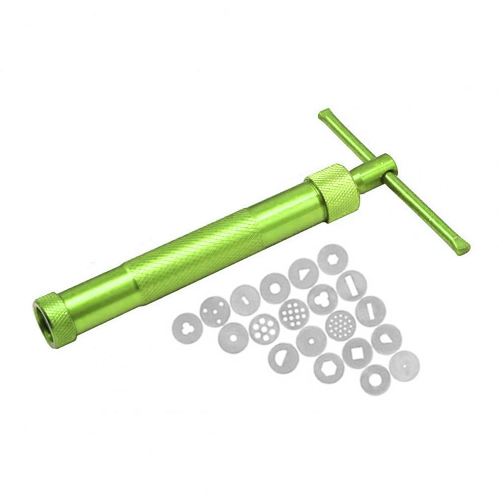 Clay Extruder with 20 Tips Sugar Pastes Extruder Fondant Press Clay Cutter Cake Decorating Tool Set for Bread Cake