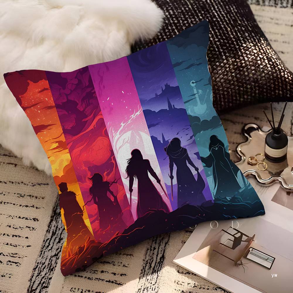 D-Dota 2 Character Stitch Lucky Dragon Pillow Cover Sofa Cushion Cover Home Room Decoration Children Gift