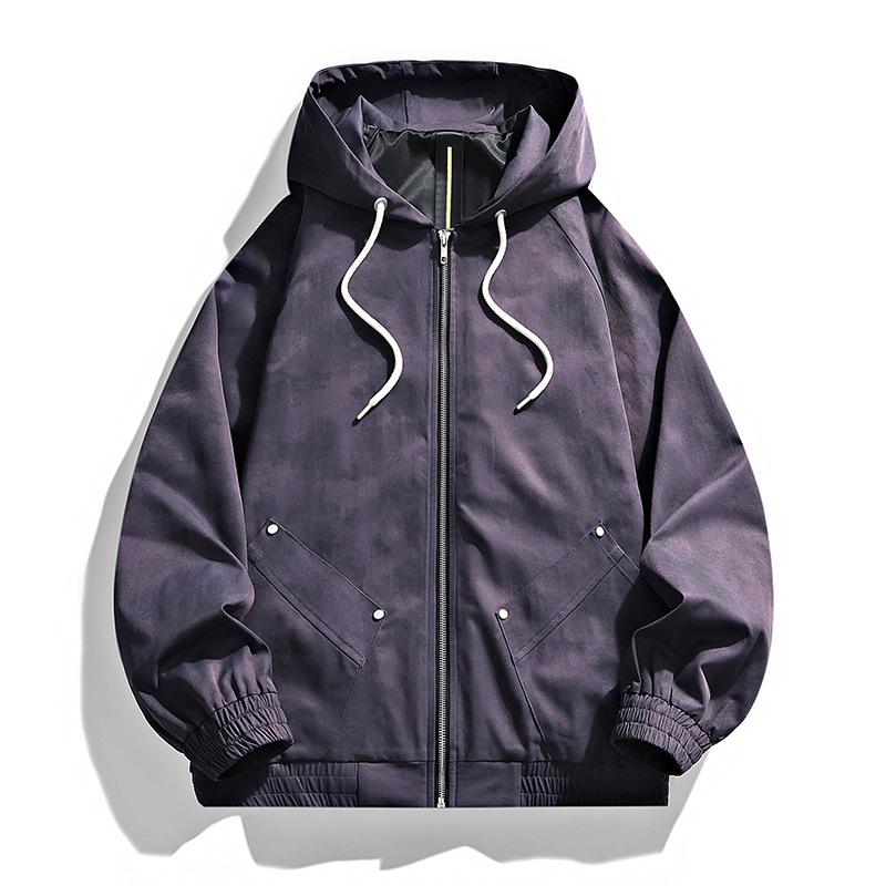 Men's Spring and Autumn New American Men's Jacket Loose Casual Versatile Waterproof Cargo Jacket Men's Plus Size