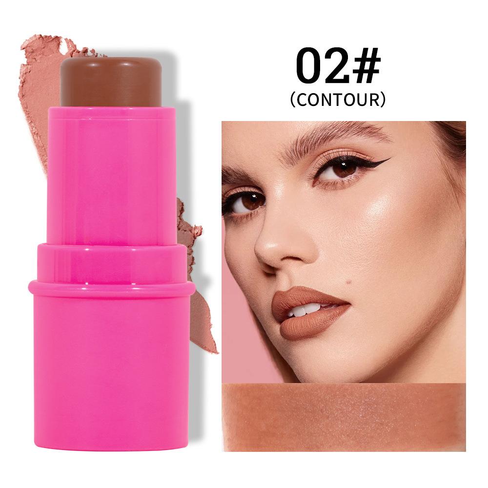 JULYSTAR Schönheit Gesicht Aufhellend und Pflegend Highlight Stick Make-up Natürlich Dreidimensional Langanhaltend Leicht zu Färbender Rouge Stick