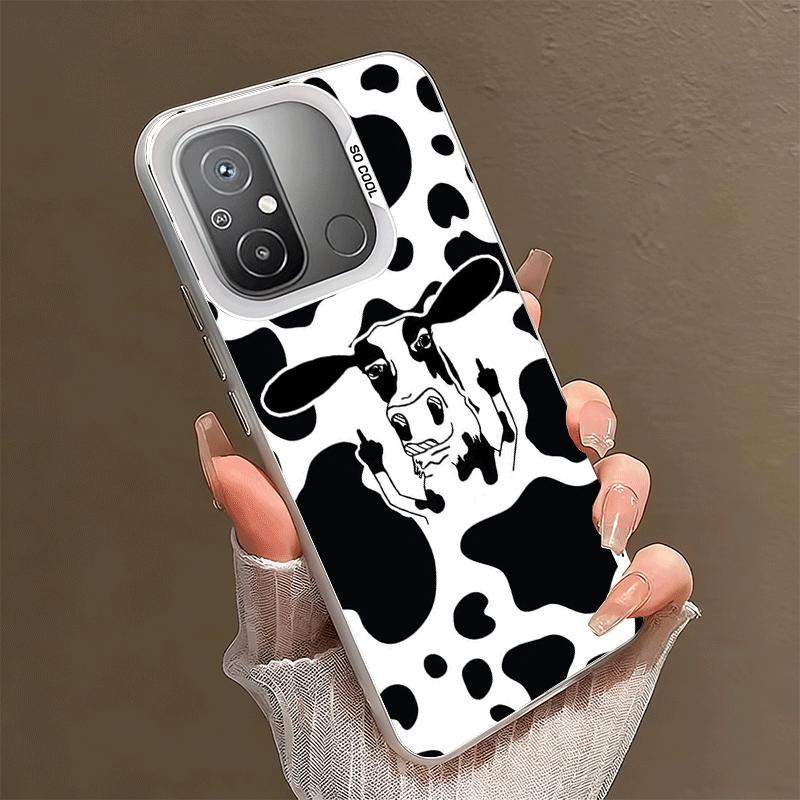 

White Black Dairy Cattle Symbol Soft Phone Case for Xiaomi Redmi 15C 15 14C 13C 12C Poco X5 X6 X7 Pro X3 F8 F7 Ultra M8 13 12 Co Xiaomi Poco X5 Pro