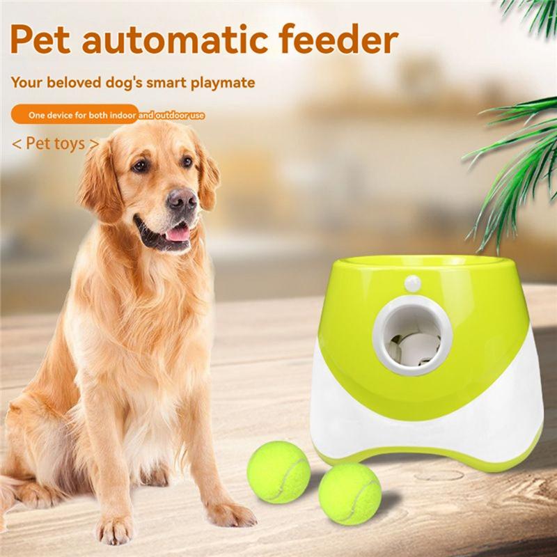 Mini Tennis Throwing Pinball Machine Dog Tennis Launcher Automatic Pet Dogs Chase Fun Interactive Rechargeable A
