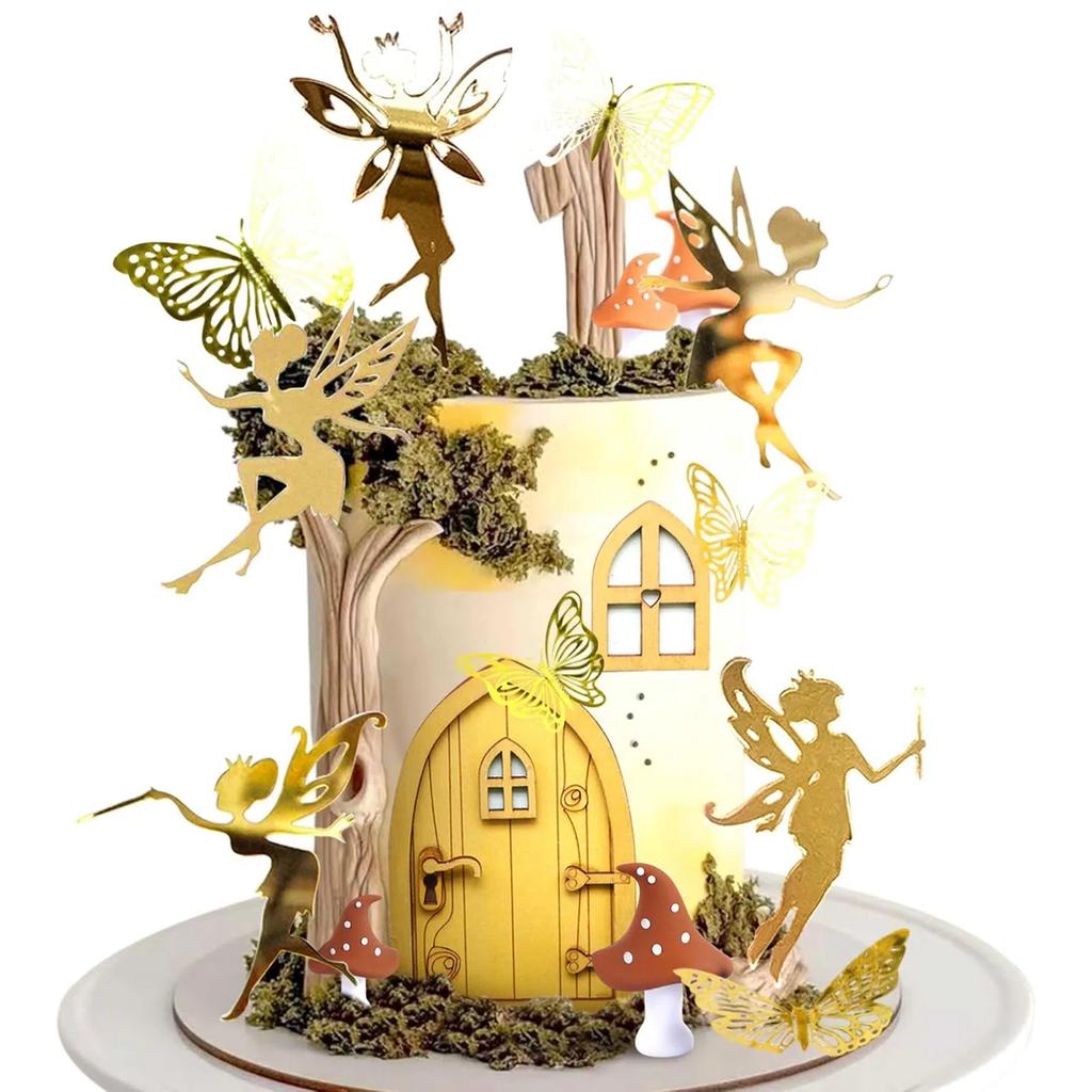 Fairy Cake Decoration Mushroom Cake Decoration Fairy Cake Decoration Garden Fairy Cake Decoration Fairy Party Supplies