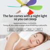 LED Ceiling Fan Light E27 With Remote Control Dimming Ceiling Fans For Room Study Living Room Household Use 85-265V Lamps