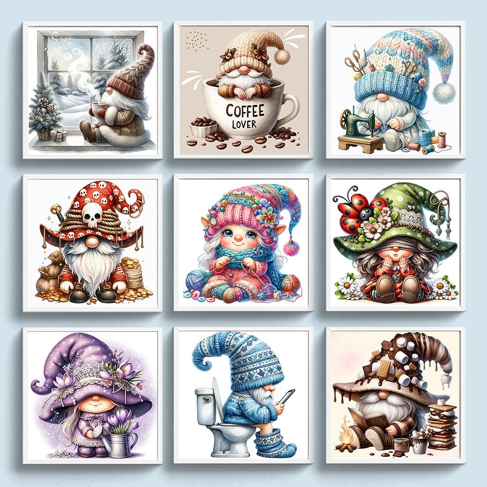 Plná výšivka Korálky Tištěný 11CT Sada křížkového stehu s trpaslíkem Domácí umělecká dekorace