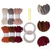 6 Pieces Knitted Yarn Bulky Yarns Crocheting Projects Elastic Arts with 2 Large Eye Neddle, Roll