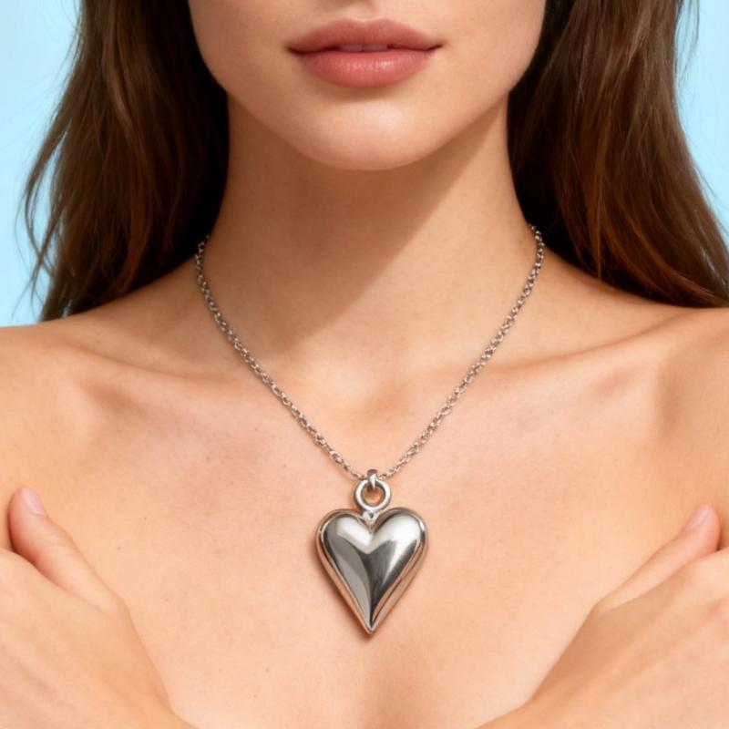 Pack of 50 Elegant Heart Shaped Pendants for Jewelry Crafting Two Color for Various Occasions