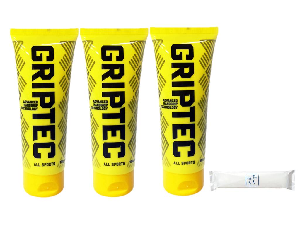 Grip Tech All-Weather Anti-Slip Cream for Rugby, Basketball, and Handball, Black (3 Rolls) with Bonus Towel