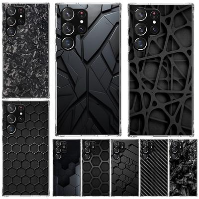 Forged Carbon Pattern Soft Phone Case For Samsung Galaxy S22 S23 S24 S25 Edge S26 Ultra S20 FE S21 Plus + Fundas Coque Galaxy S2