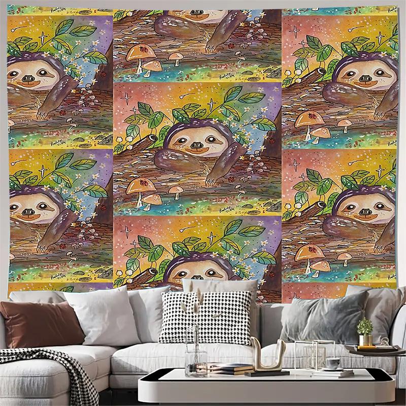 Nature Tapestry Forest Wall Hanging Woodland Decor Mushroom Room Aesthetic Home Decor Vintage Botanical Tapestry Room Divider Ar 74x94cm(29x37in)