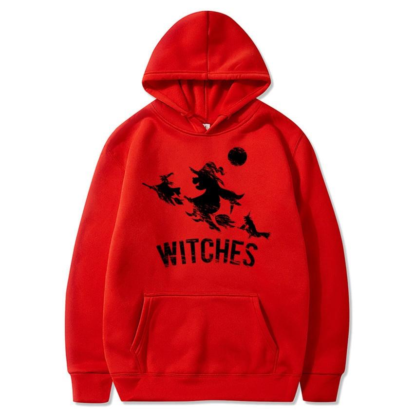 Autumn Winter Halloween Witch Personalized Printed Hoodie Men's Fashion Warm Sweatshirt Casual Street Wear Warm Hoodie