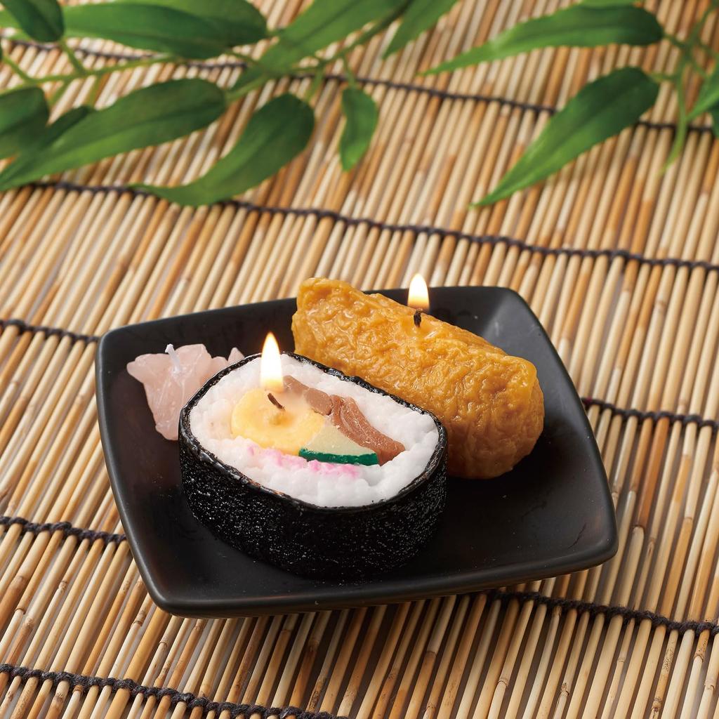 Kameyama Sukeroku Sushi Candle with Pickled Gari (Favorite Food Candle)