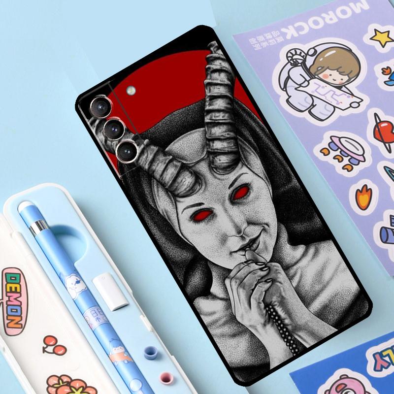 

Чехол «Сатанинская монахиня» для Samsung Galaxy S23 S21 FE S20 FE S22 Plus Note 20 Ultra Note 10 S8 S9 S10 Plus Galaxy S23 Plus