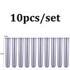 5pcs Plant Incubator for Hydroponic Flower Concrete Cement Plaster Resin Pot Clear Plastic Test Tubes Pot DIY Craft Making Tools