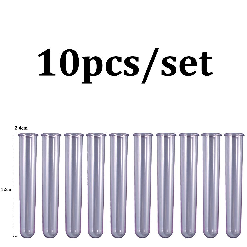 5pcs Plant Incubator for Hydroponic Flower Concrete Cement Plaster Resin Pot Clear Plastic Test Tubes Pot DIY Craft Making Tools