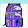 Sprunki 15in Large Capacity Backpack Durable Oxford Fabric School Bag For Students Teens Lightweight Design