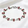Charm Cherry Bohemian Bracelet for Women Retro Geometric Enamel Oil Dripping Stainless Steel Party Holiday Fashion Jewelry Gift