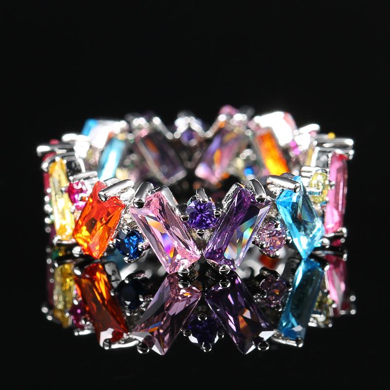 

Роскошные квадратные кольца с натуральным цирконом для женщин, из 14-каратного золота, свадебное кольцо для невесты, подарок с австрийским кристаллом, изысканные ювелирные изделия 9