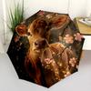 Highland Cow Floral Frame Automatic Umbrella Compact 8-Rib Lightweight Durable Plastic & Iron Travel Essential Fashion Lovers