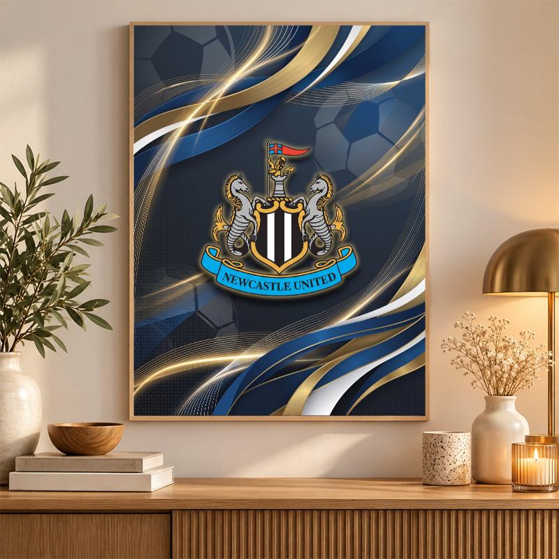 Newcastle United Football Diamond Painting Kit 5D Full Drill DIY Diamond Mosaic Wall Art Home Decor