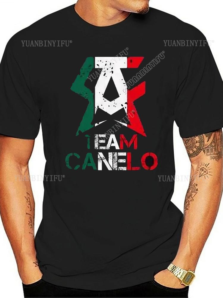 New Arrival  Classic Fashion Canelo Alvarez Boxinge Mexican Flag T-shirt  Casual  Short Sleeve O-neck Unisex Shirt Hot Product