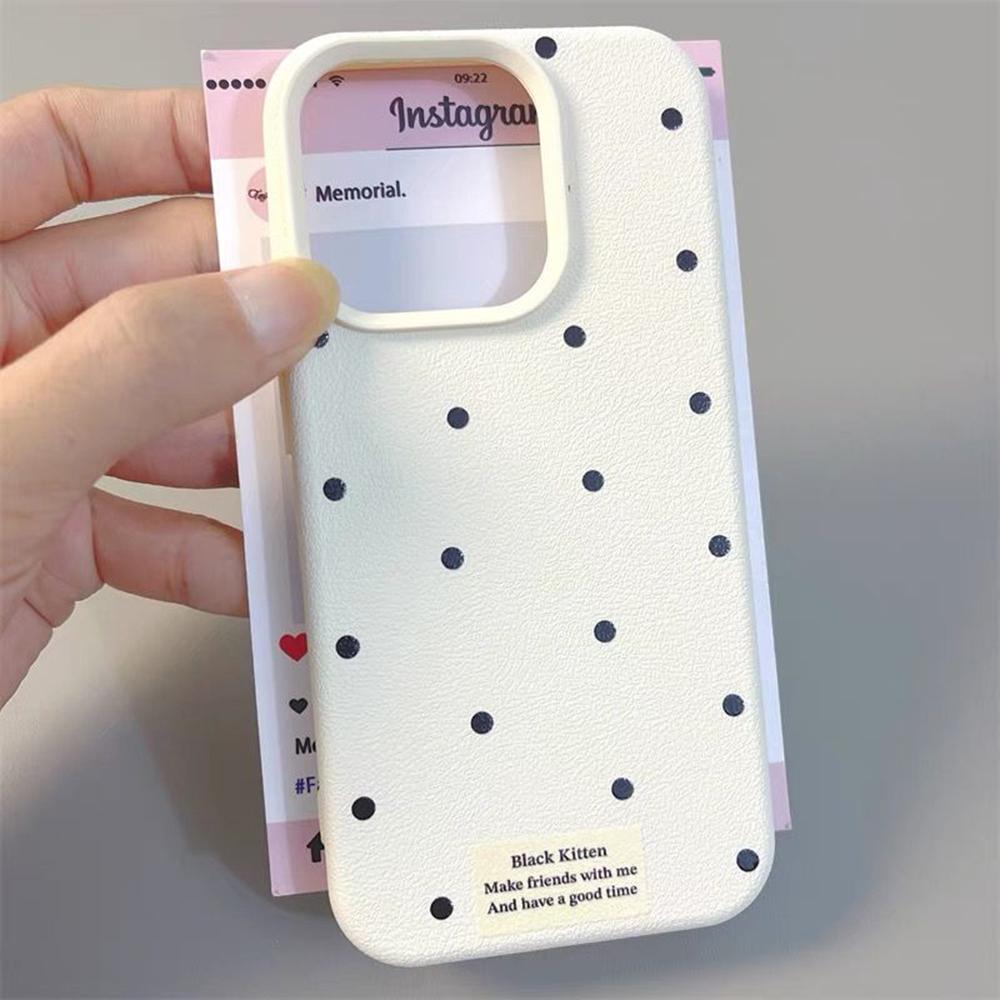 

Чехол для телефона iPhone 16 15 14 13 12 11 Pro Max iPhone 11 13 16 15 14 12 Чехол для телефона в горошек iPhone 14 Pro белый