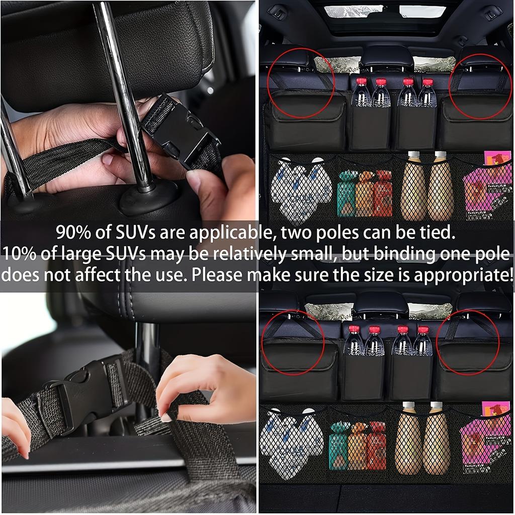 Car Seat Back Storage Hanging Bag SUV Car Waterproof Storage Storage Box Mesh Pocket Car Interior Supplies