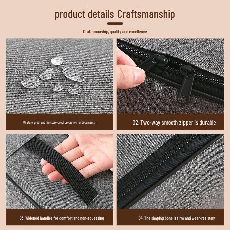 Large Capacity Multi-Layer Travel Document Storage Box