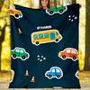 Cute Cars Theme Printed Blanket - Perfect for Couch, Bed, Travel & Outdoor Use | Machine Washable, Cozy & Durable.