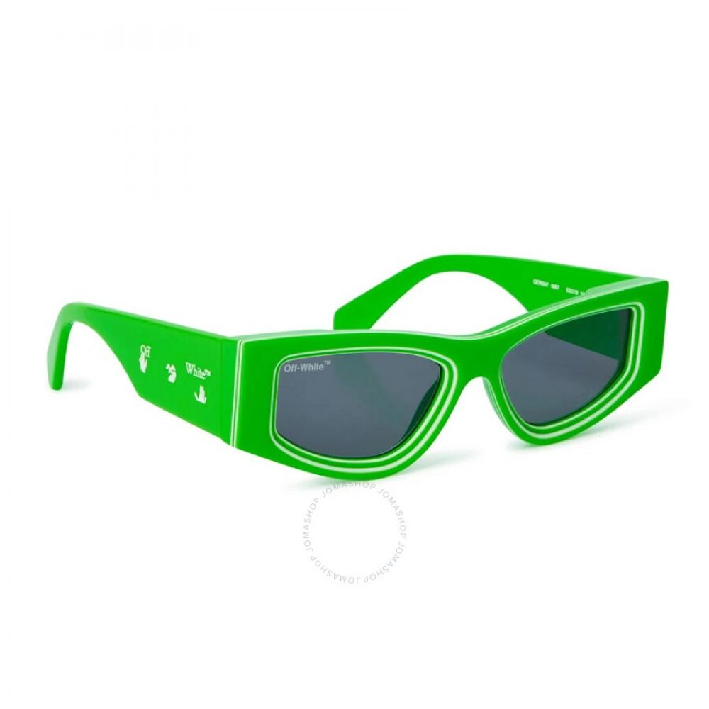 Off White Andy Dark Grey Irregular Unisex Sunglasses Oeri047 5907 53