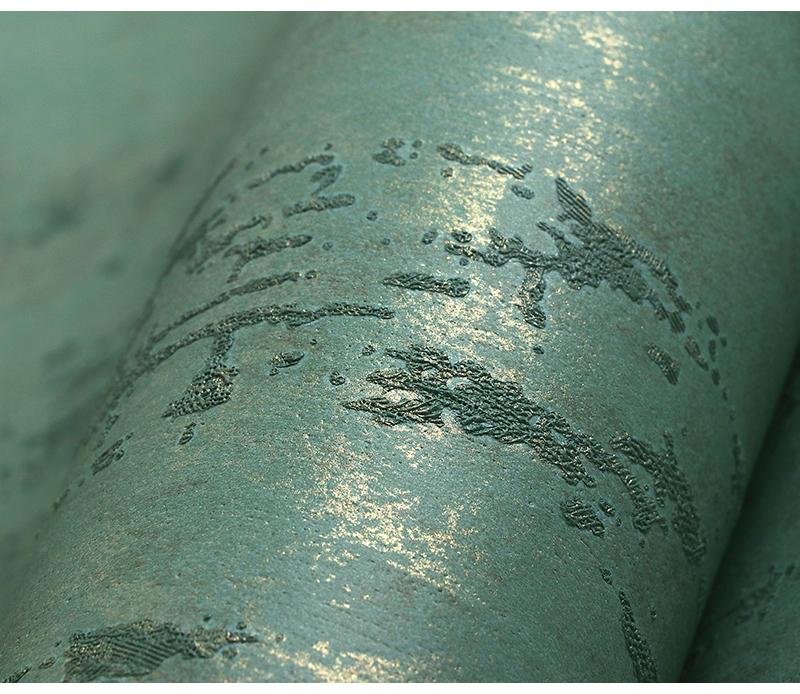 Retro Pure Green Wallpaper Bedroom Living Room Sofa Background Wall Paper Modern