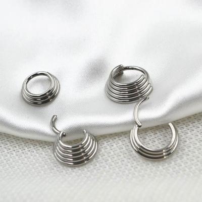 1pc Surgical Steel Nose Ring Piercing Nose Nail Piercing Cartilage Clicker Cartilage Nose Hoop Septum Rings 16G AVE
