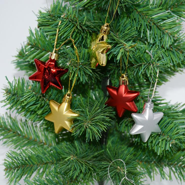 

Christmas Hexagonal Star Garland Ornaments Set - 4.5cm Special Electroplated Ball Decorations 12PCS/4.8cm Fat Hexagonal Star Gold