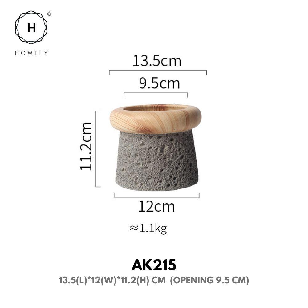 Homlly Nordic Cement Bonsai Green Flower Pot (Different Shapes)  ( X3PCS)