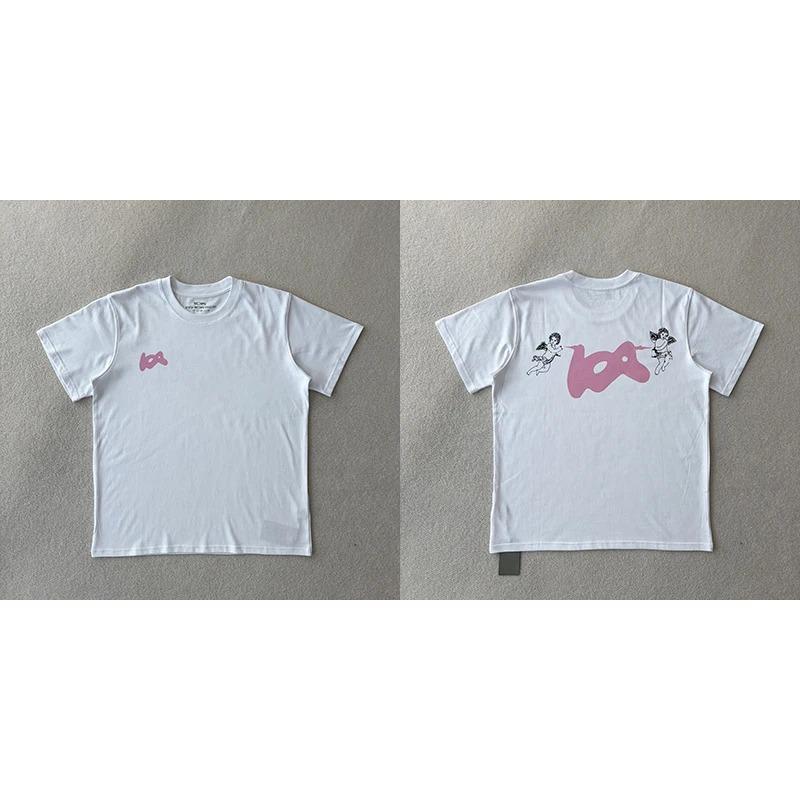 2026 Mult-styles IDA Casual Round-neck Short-sleeved Ida T-shirt Summer Pink Angel Pattern Printed Top Tee Shirts Men Women Style