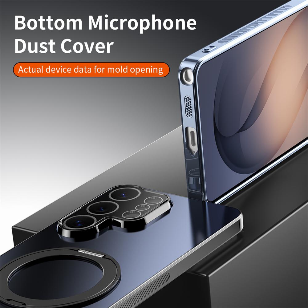 Custodia con Supporto ad Anello Magnetico Rotante a 360° Per Magsafe Per Samsung Galaxy S26 Ultra S25 FE Plus S24 Copertura Antiurto con Rivestimento Opaco
