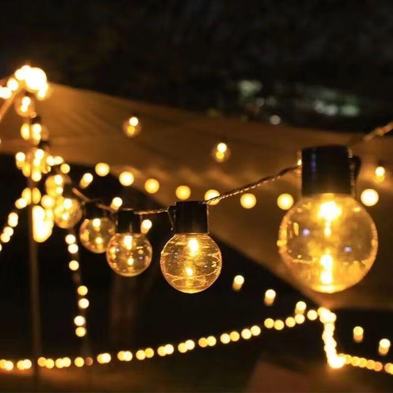Ruobeite Outdoor Globe String Lights Male-Female Plug