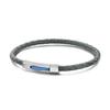 Frank1967 Pompeii Leather Bracelet Gray 4Mm 7Fb-0003