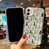 Fir Christmas Tree Aesthetic Clear Phone Case for iPhone 17 16 11 15 14 13 12 Pro Max XS X 7 8 Plus Transparent Back Phone Cover