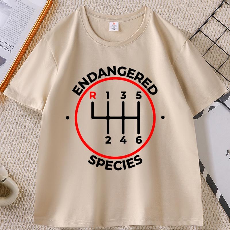 

Endangered Species Manual Gearbox T-Shirt for Car Lovers Tshirt Round Neck Loose Cool T Shirt Streetwear Graphic Tees Man Top... S разноцветный