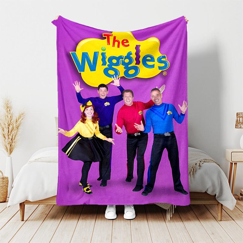 1pc Blanket The Wiggles Print Design, Lightweight Blanket for Sofa, Bed- Soft &Warm, Gift for All Seasons Like Christmas, Halloween
