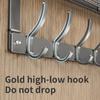 Multifunctional Over-the-Door Storage Rack Easy Installation Clothes Hanging Rack Metal Hooks  Door
