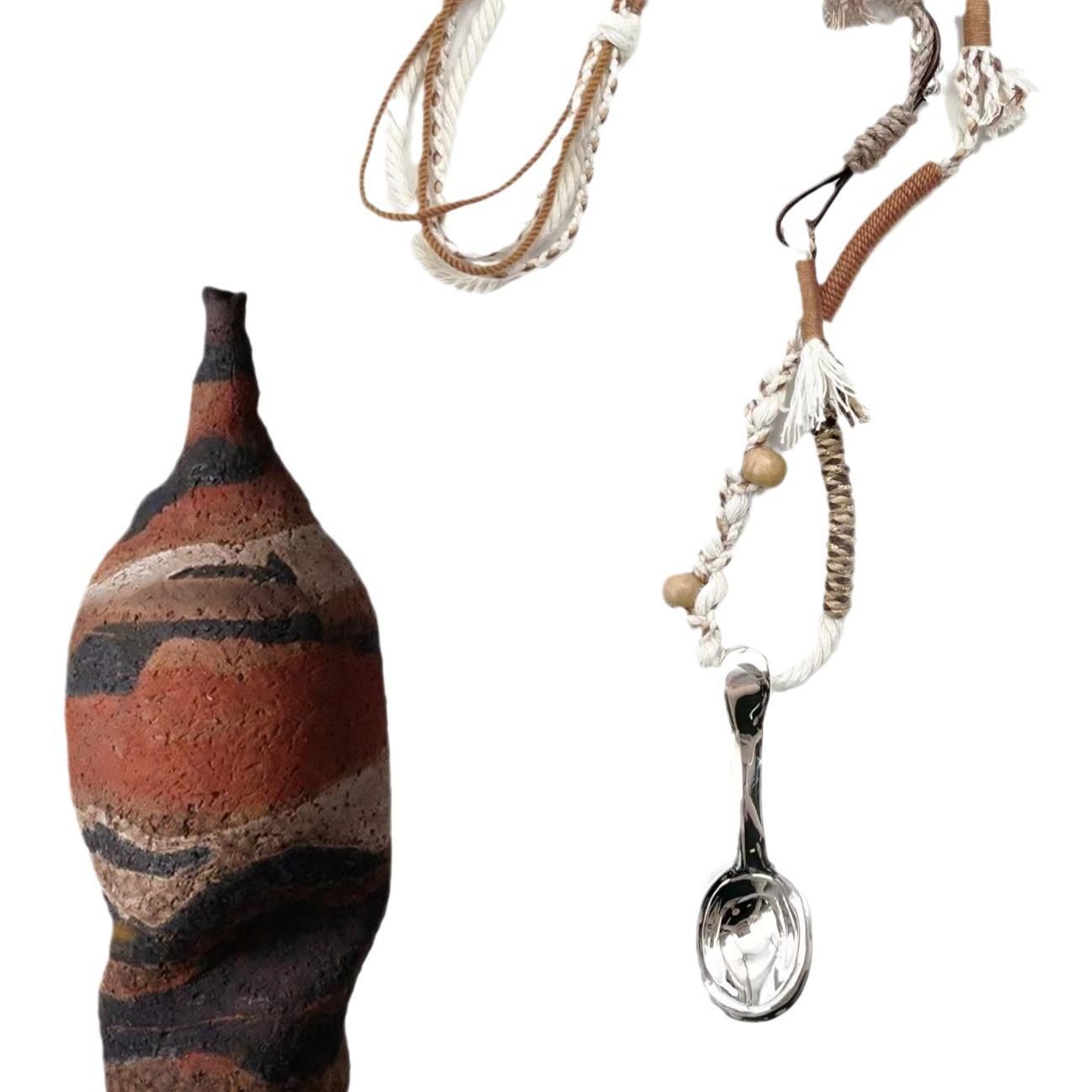 

Ожерелье из ложек ручной работы: Регулируемая подвеска для женщин, роскошная и универсальная, подойдет для осеннего и зимнего стилей. коричневый/бежевый