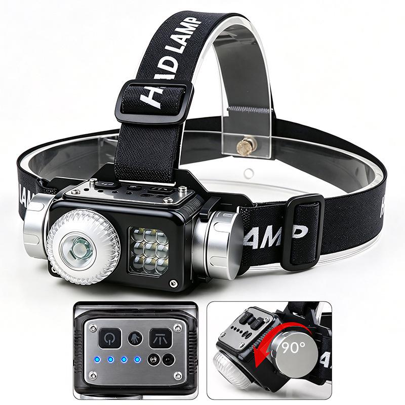 COB LED Induction Headlamp, USB Rechargeable, for Night Running