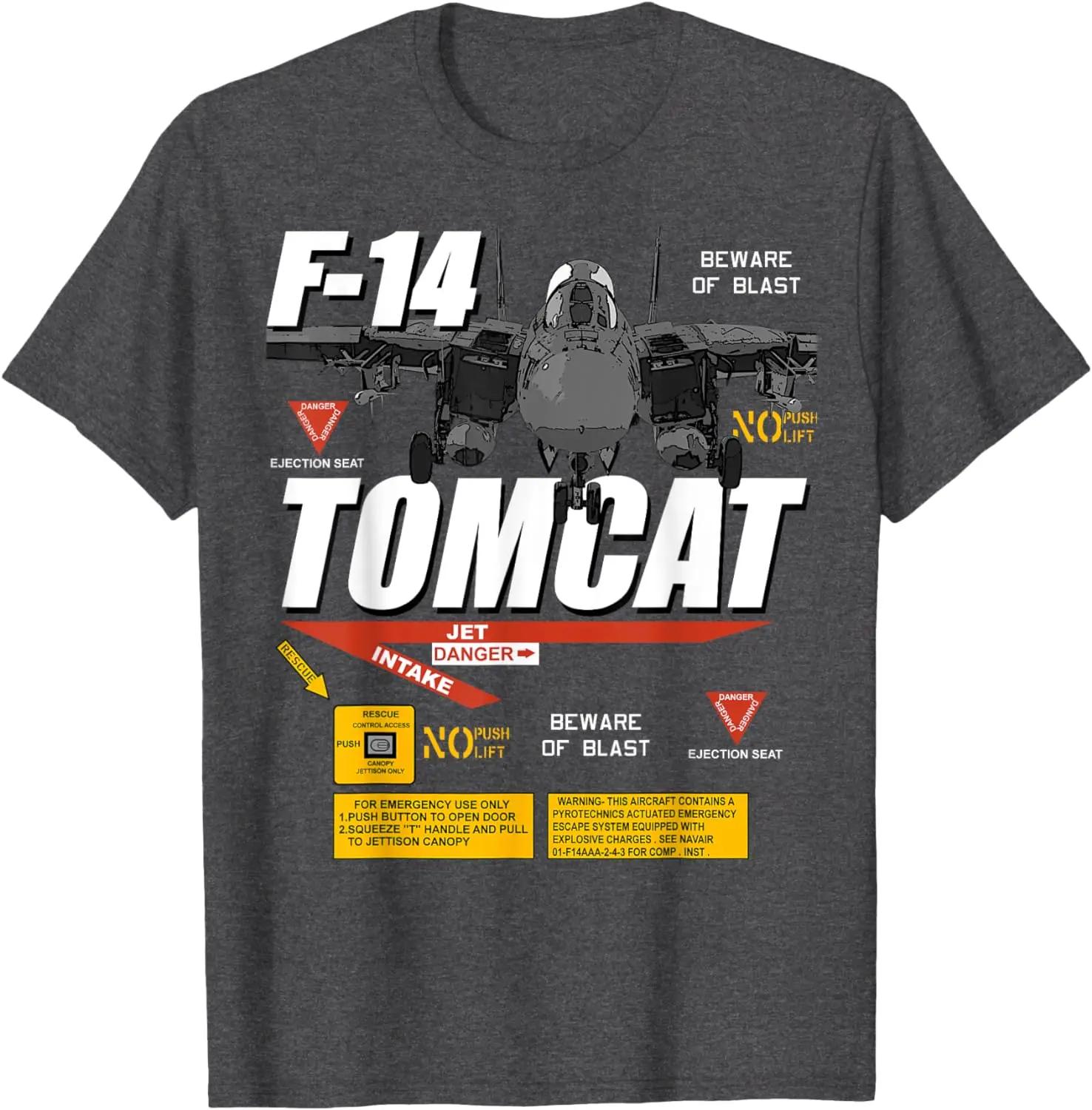 F14 Tomcat Naval Fighter Jet Diagram Graphic TShirt 100 Cotton ONeck Summer Short Sleeve Casual Unisexs Tshirt Size S3XL S
