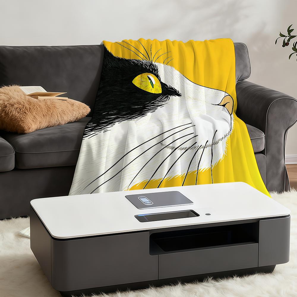 Blanket Throw Super Cosy Cool Plush Living Room Art Sofa Cat Couch Childish Birthday Gifts Multiple Sizes